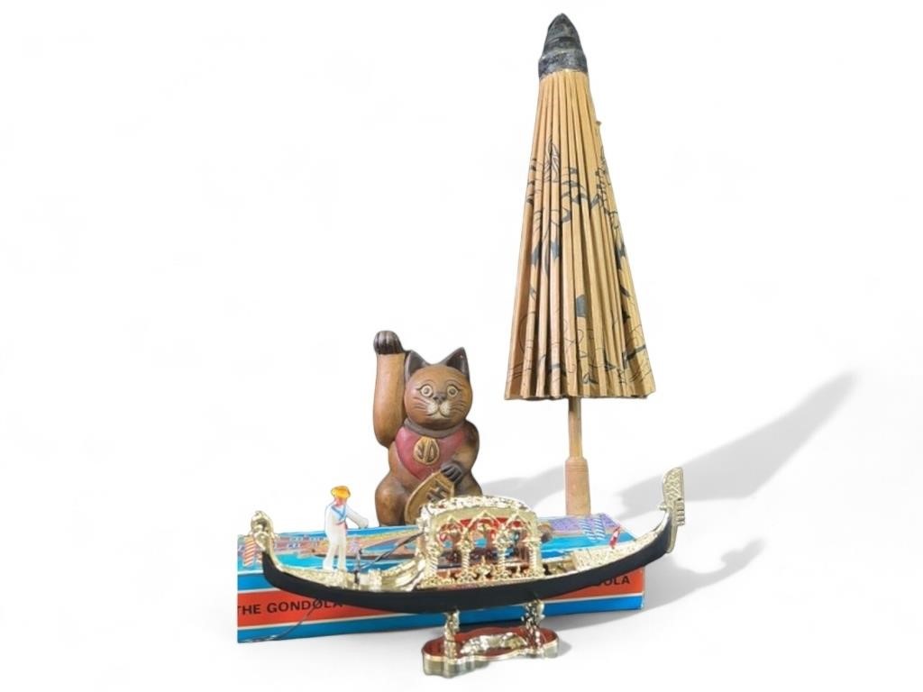 Vintage Veneria Gondola Boat Venice With Rowing