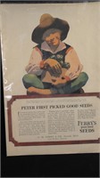 1920's Maxfield Parrish Ferry's Seeds Print Ad