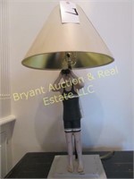 BEACH UMBRELLA, MALE FIGURINE W/BIO LAMP