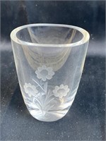 Etched Crystal Mini Vase