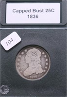 1836 BUST QUARTER VG