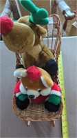 Sleigh with stuffed animals