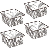 mDesign- Metal Wire Organizer Bins 4pck