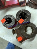 Ridgid  (2) Pipe Dies and Holder