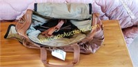 Very nice leather duffle bag 
24Lx10Hx8W