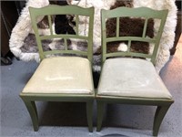 Two Painted Wood Chairs