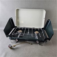 Dual Burner Camping Stove with a Fishing Vest