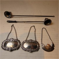 Sterling Silver liquor tags