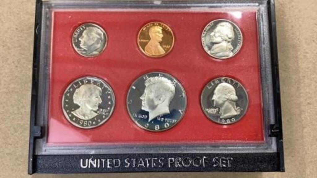 1980 United States proof set coins