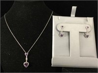 Sterling Zales necklace and earring set