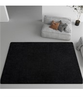 Modern black area rug 4x6’ slightly used