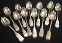 Group twelve Victorian sterling silver Teaspoons
