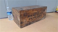 WOODEN HIGH EXPLOSIVES HERCULES POWDER BOX