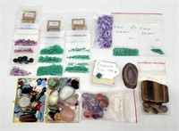 Jewelry Making Lot - Emerald, Polished Stones, Aga