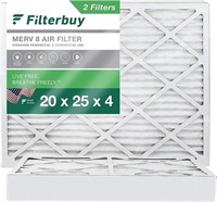 Filterbuy 20x25x4 Air Filter Merv 8 Dust Defense