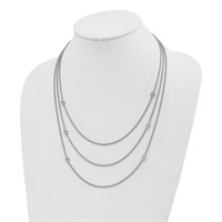 Sterling Silver- Multi Strand Modern Necklace
