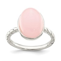 Sterling Silver- Rose Quartz Fancy Ring