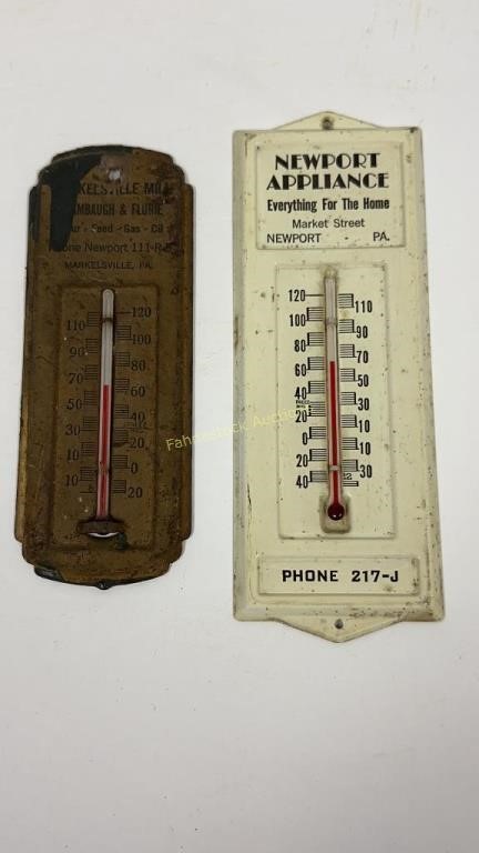 Newport Appliance & Markelsville Mill thermometers