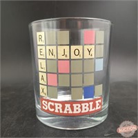 Scrabble Lowball Cocktail Glass c.2018