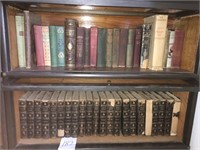 antique books, three shelves