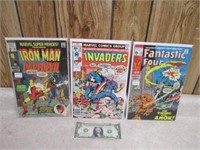 3 Nice Vtg Marvel Comics - Iron Man Daredevil,