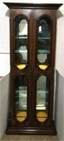 Mirrored Back Display Cabinet with Glass Shelves