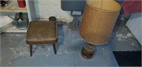 Lamp and stool 
**IN BASEMENT