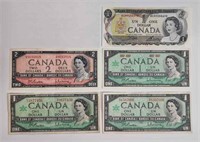 COLLECTION OF CANADIAN $2.00 AND $1.00 BILLS