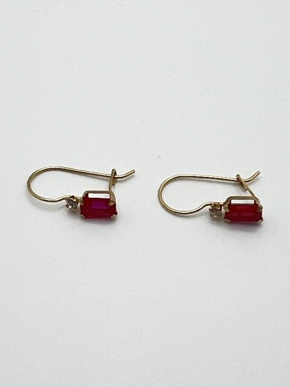 10K Gold and Tourmaline Earrings