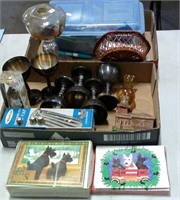 Grouping Oil Lamp Base, Ice Cap In Box,