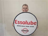 Embossed ESSO LUBE OIL Sign 23"