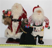 2 APPROXIMATELY 17 INCH TALL SANTA CLAUS