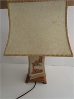 Mid Century Oriental Table Lamp 20"T