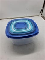 14pc blue food bowl set