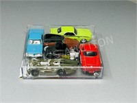 set of 6 small vintage cast toy cars