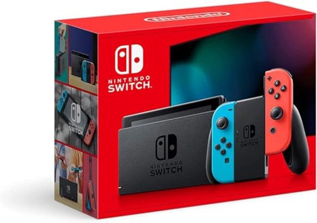 Open Box- Nintendo Switch with Neon Blue and Ne