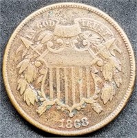 1868 US Two Cent Piece