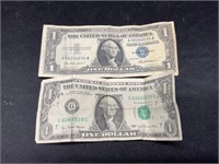 Two $1 Bills