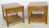Pair Of Solid Wood End Tables W/ 1 Drawer