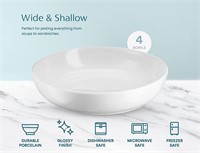 Pasta Bowls 40oz Micro & Dishwasher Safe: Set of 4