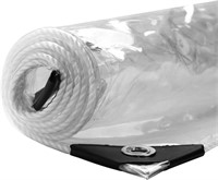 WEYEZE Clear Tarps with Grommets,10'x16.4'