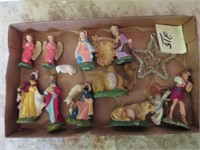 Vintage Nativity Scene Figures