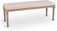 VONLUCE Ottoman Bench  Beige 120 x 40 x 46 cm