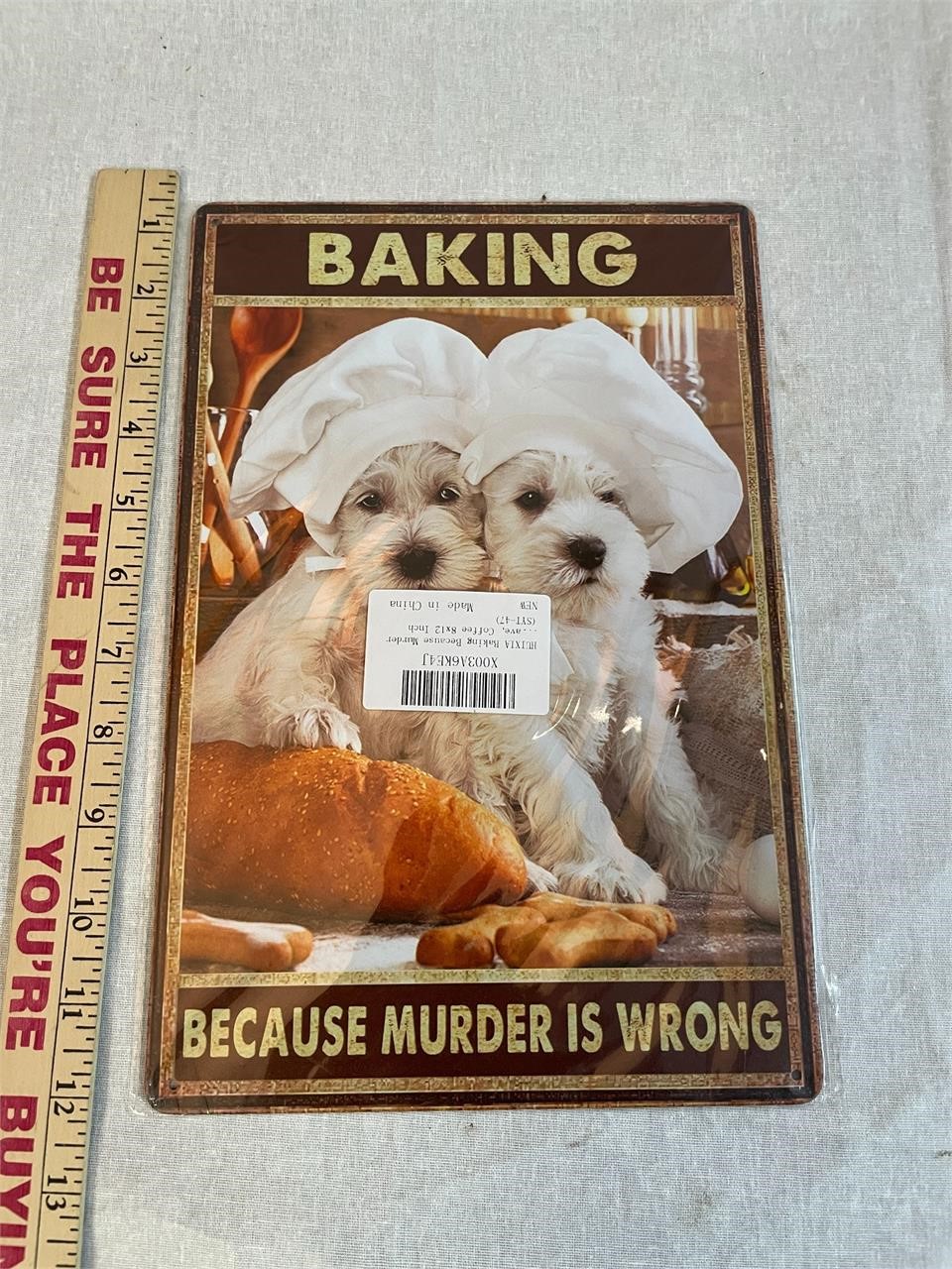 12" Sign Tribute to Baking