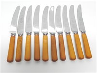 10 BAKELITE & STAINLESS STEEL KNIVES