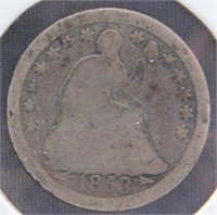 1853-O Half Dime, Arrows at Date.