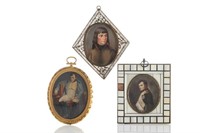 THREE MINIATURE PAINTINGS OF NAPOLEON