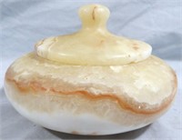 ALABASTER/MARBLE LIDDED JAR