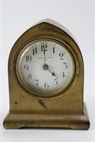 "New Haven" USA Brass Wind Up Clock with Key