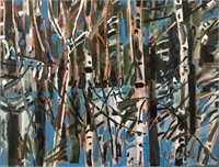 STUNNING SIGNED GERARD COLLINS PAINTING- NB WOODS